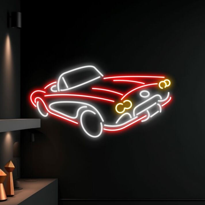 Drive your decor to the next level: Perfect for garage, man cave, and racing-themed parties with Car Lover Neon Led Light Car Led Sign Custom Car Neon Light Car Decor Club Deco.