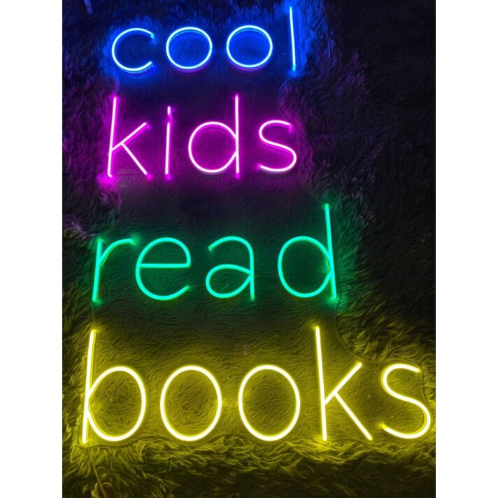 Brighten Your Reading Nook and Celebrate Literacy in Style with the Cool Kid Read Book Led Neon Sign - Perfect for Bedrooms, Libraries, and Book-Themed Events.