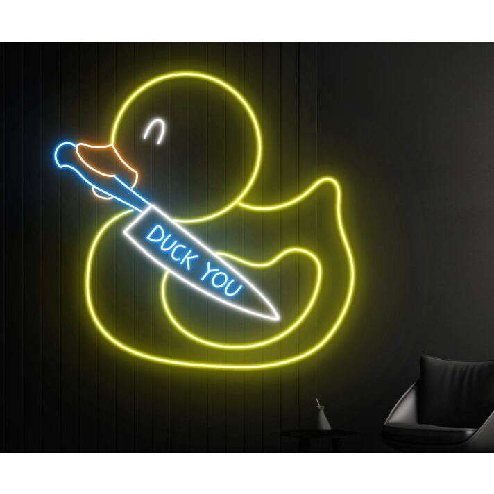 Brighten Your Festivities: The Duck You Led Neon Sign for Christmas, Perfect for Home, Bars, and Office Celebrations.