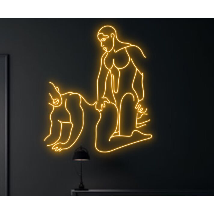 Brighten Up Your Home, Bar, or Wedding with a Gay Couple Making Love Led Neon Sign Light: A Symbol of Love and Inclusion.