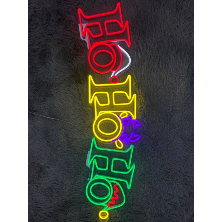 Brighten Your Holiday Season in Style: Hohoho Led Neon Sign Christmas Deco Santa Claus, Perfect for Home, Office, and Storefront Window Displays.