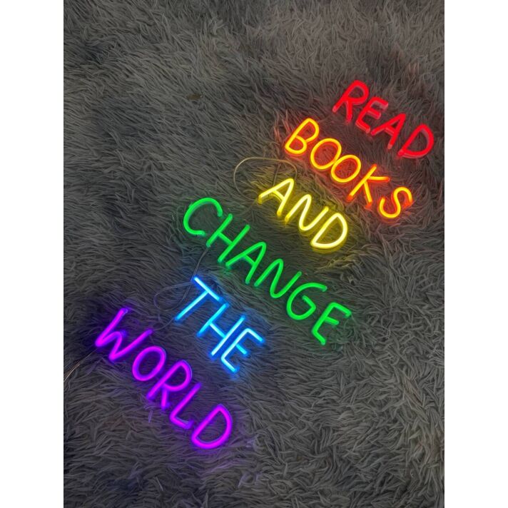 Read Book And Change The World Led Neon Sign