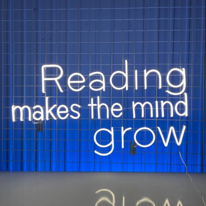 Reading Makes The Mind Grow Led Neon Sign Book Quote Neon Led Sign
