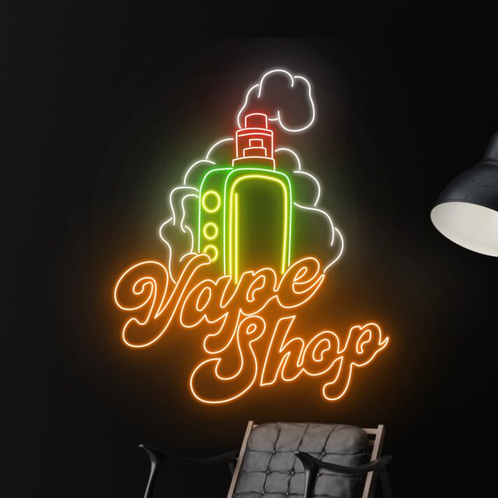 Smoking Shop Led Neon Sign Wall Led Art Leaf Led Light Smoking Sign