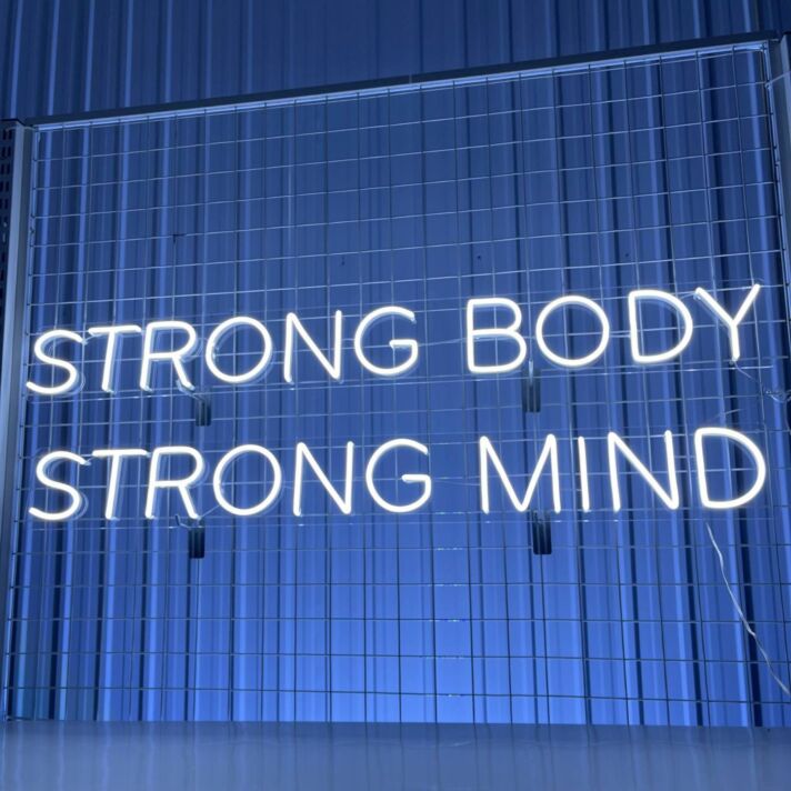 Strong Body Strong Mind Led Neon Sign Custom Text Quote Neon Led Sign