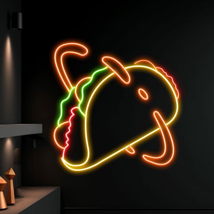 Tacos Led Neon Sign Tacos Led Sign Tacos Neon Light Custom Tacos Led Light