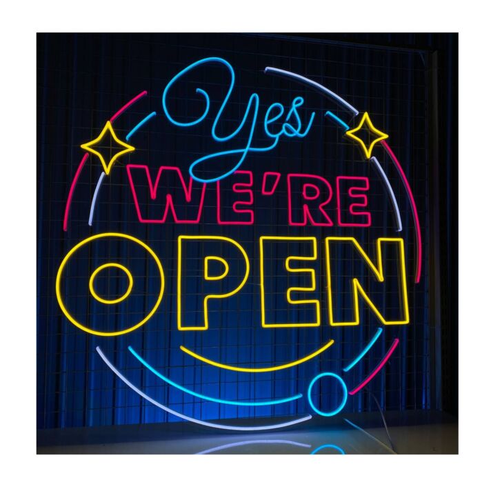 Yes Were Open Led Neon Sign Welcome Decor Led Neon Sign Bar Club Led Light