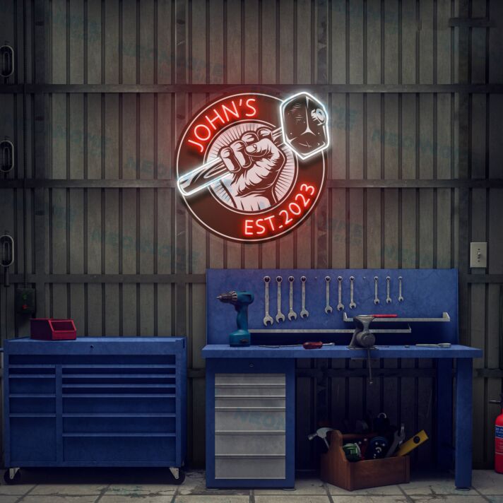 Garage Led Uv Neon Sign For Fathers Day