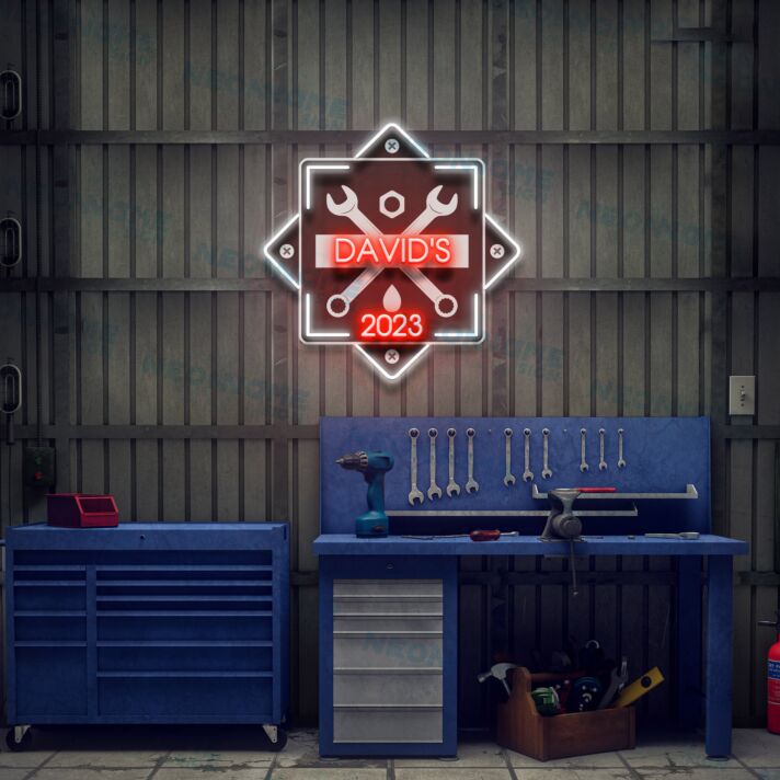 Garage Led Uv Neon Sign For Men Garage Sign Gift For Fathers Day