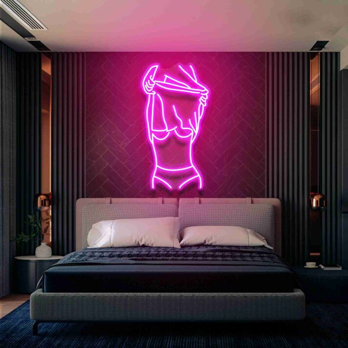 Sexy Body Led Neon Sign Above Bed