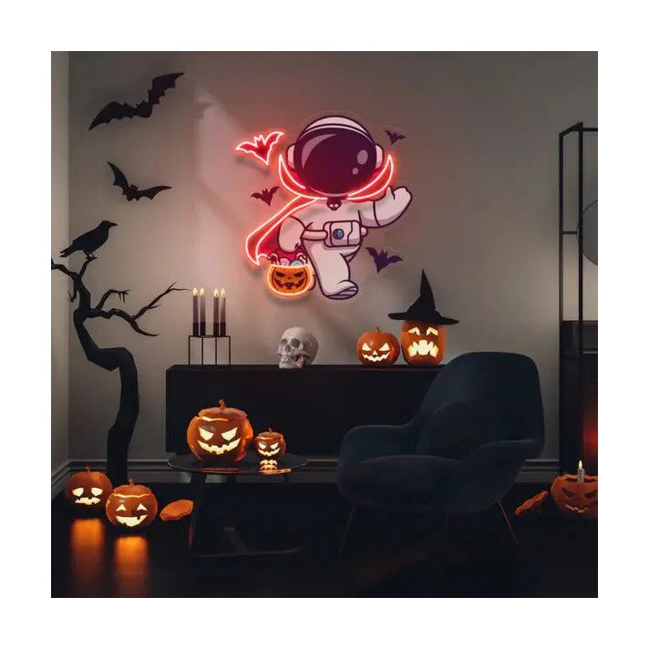 Astronaut Dracula Uv Light Neon Art And Installation Ready