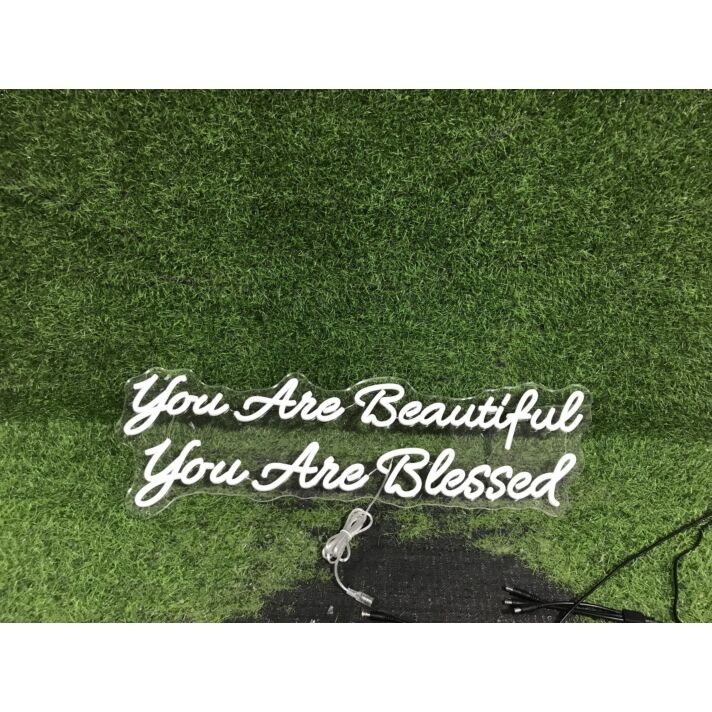 You Are Beautiful You Are Blessed LED Neon Sign