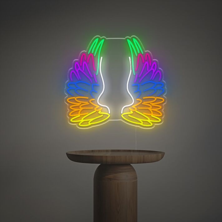 Colorful Detailed Wings LED Neon Sign