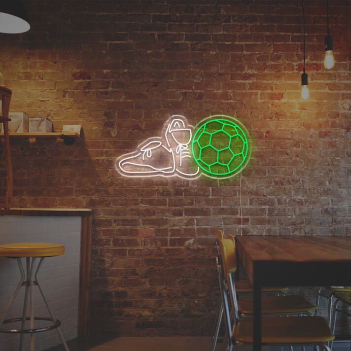 Soccer And Soccer Shoes LED Neon Sign