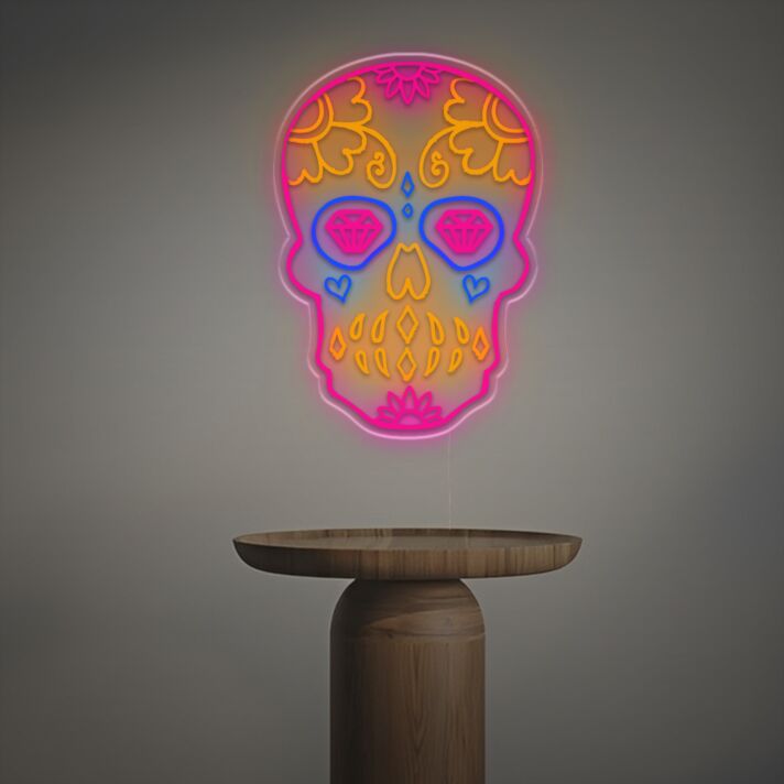 Sugar Skull LED Neon Sign 40inch