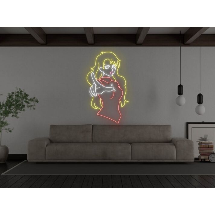 Anime Enforcer Girl Neon Sign