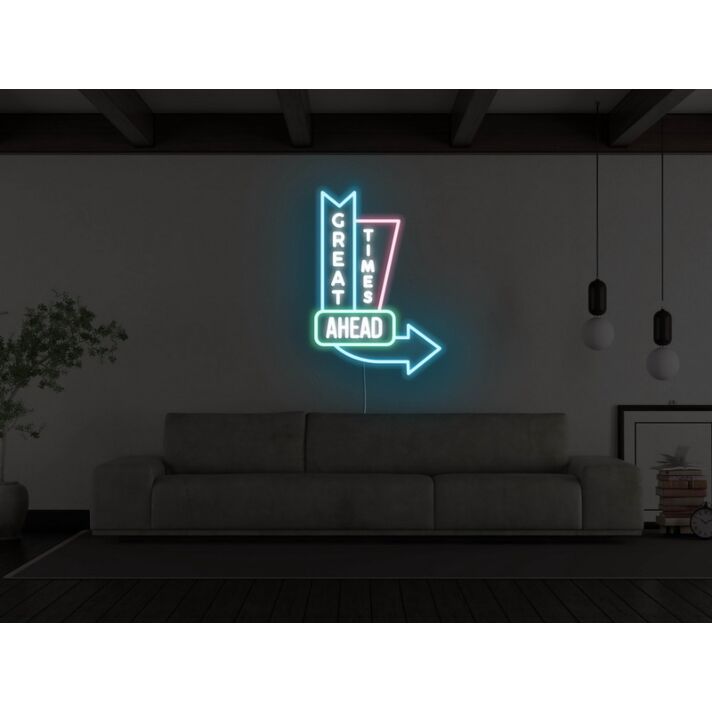 Vintage Great Times Ahead Neon Sign