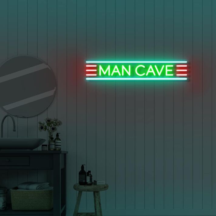 MAN CAVE 2 LED illuminated sign