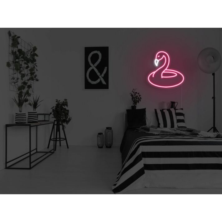 Flamingo Pool Floaty Neon Sign