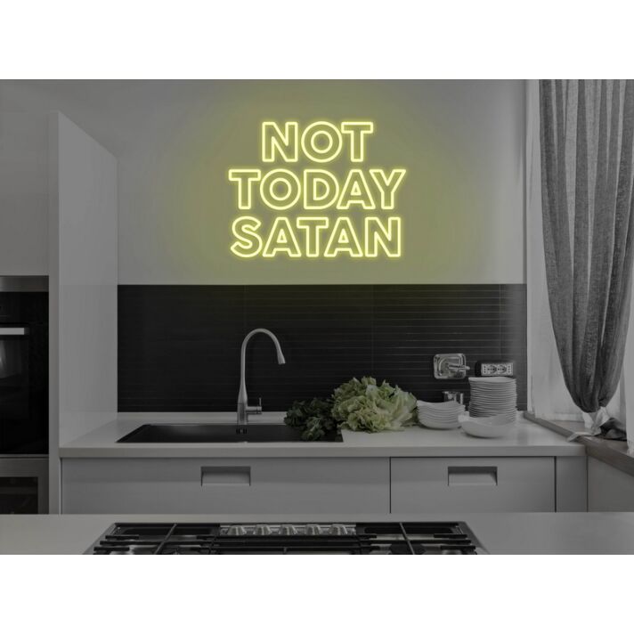 Not Today Satan Neon Sign