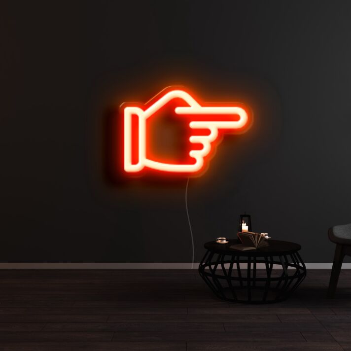 Index Finger Neon Sign