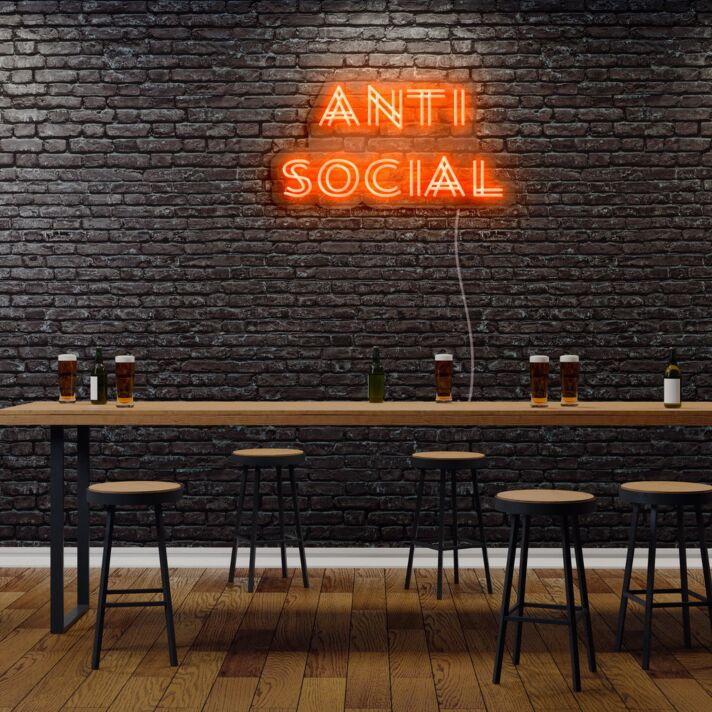Antisocial Neon Sign