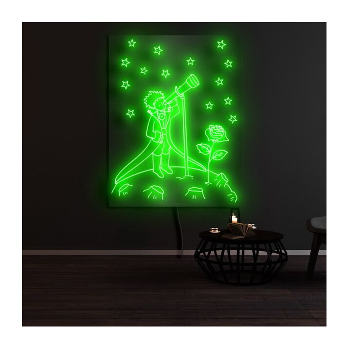 Little Prince With Telescope Neon Sign
