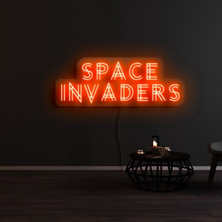 Space Invaders Neon Sign