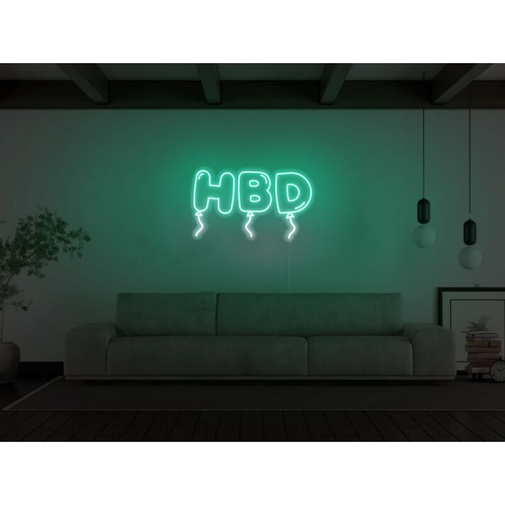 HBD Happy Birthday Neon Sign