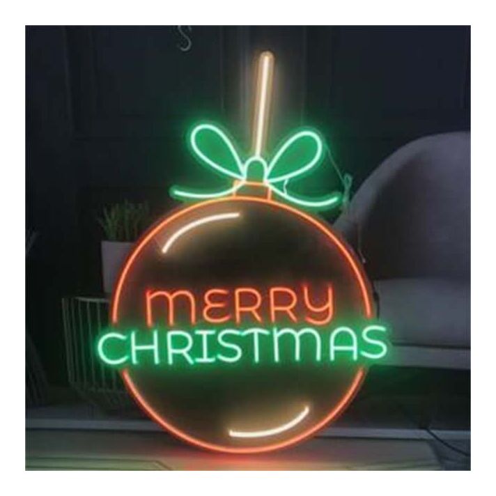 Merry Christmas Bauble Neon Sign