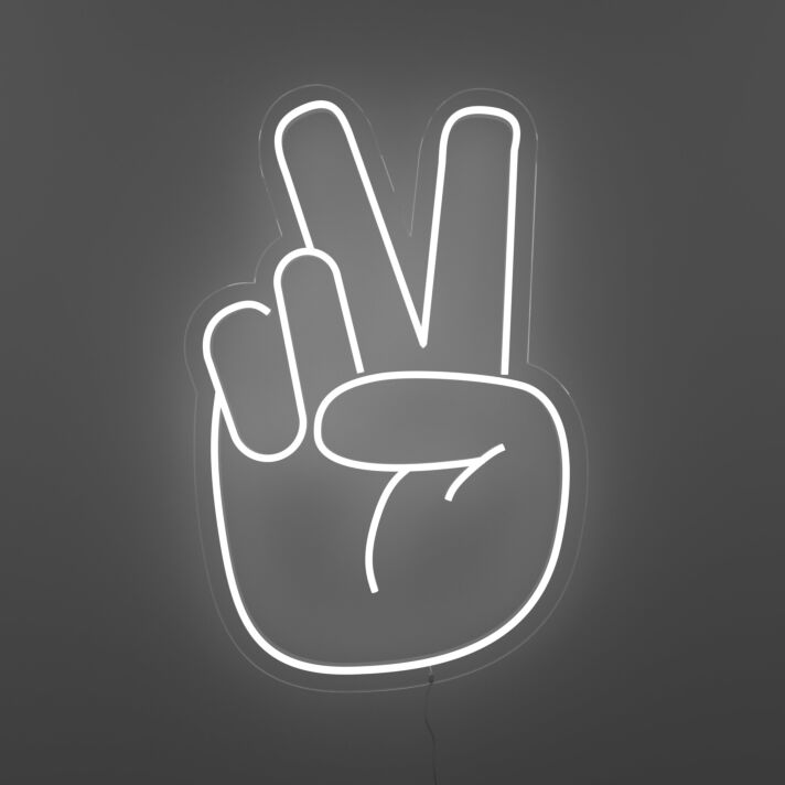 Peace Hand Neon Sign