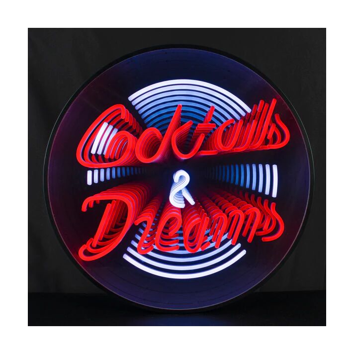 Cocktails Dreams Infinity Mirror Neon Sign