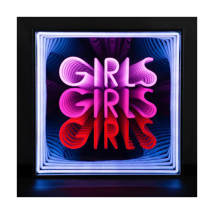 Girls Girls Girls Infinity Mirror Neon Sign