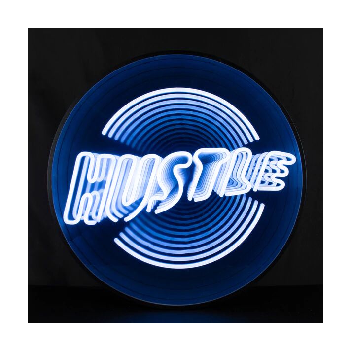 HUSTLE Infinity Mirror Neon Sign