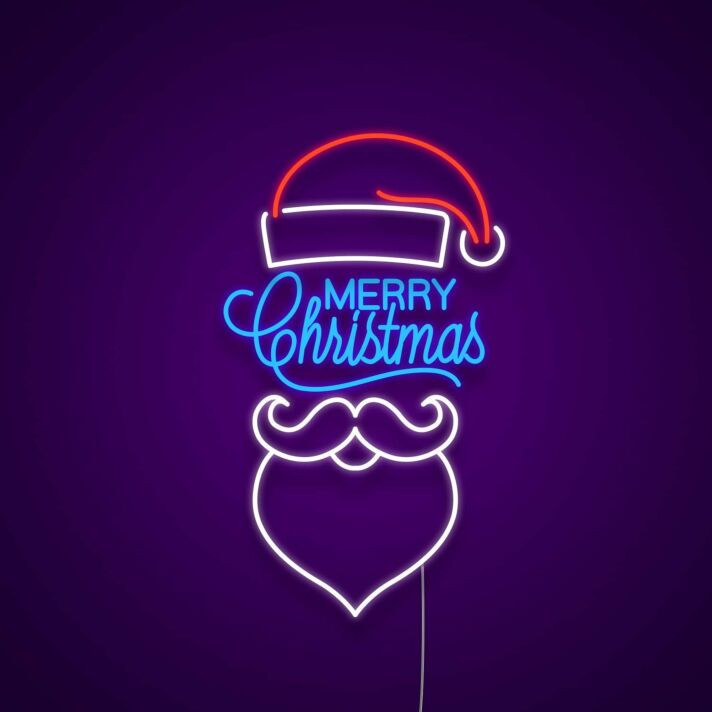 Merry Christmas Santa Neon Sign