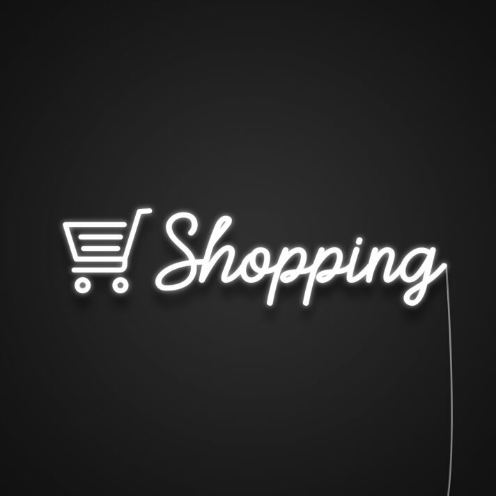 Shopping Cart Neon Sign