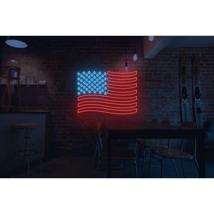 USA Flag Neon Sign
