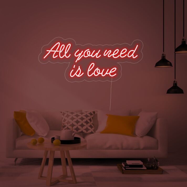 All You Need Is Love V2 Neon Sign