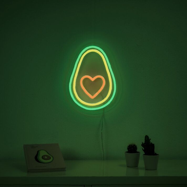 Avocado Heart Neon Sign