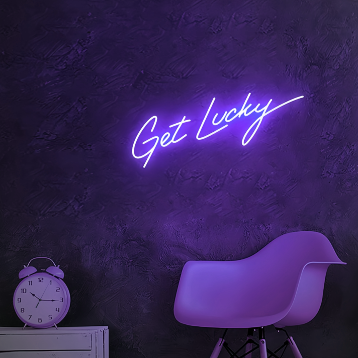 "Get Lucky" LED Neon Sign