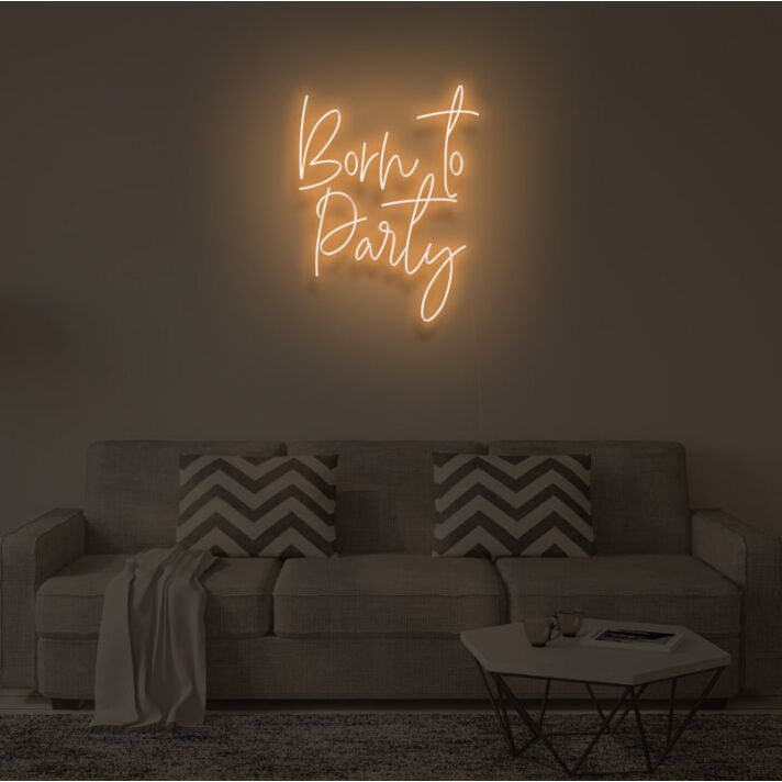 BORN TO PARTY" LED Neon Sign
