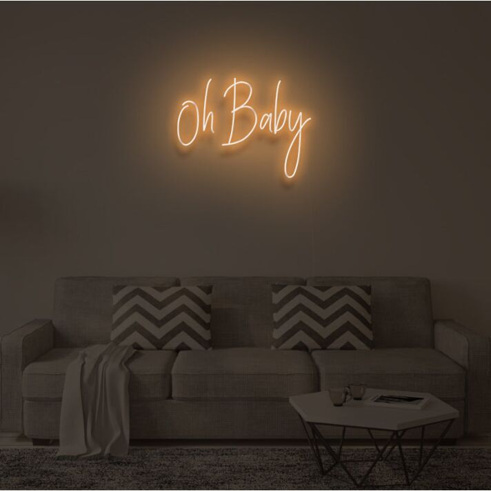 OH BABY" LED Neon Sign