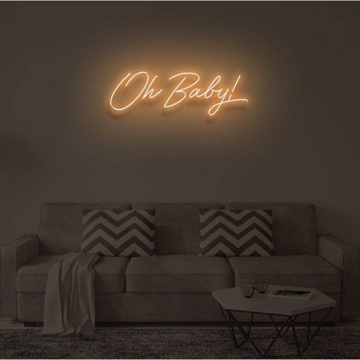 OH BABY V2" LED Neon Sign
