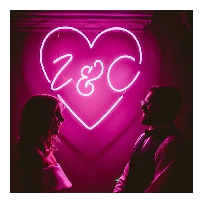 Customize Name Modern Love Neon Sign for Wedding