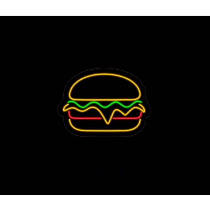 Fast Food Burger Neon Sign