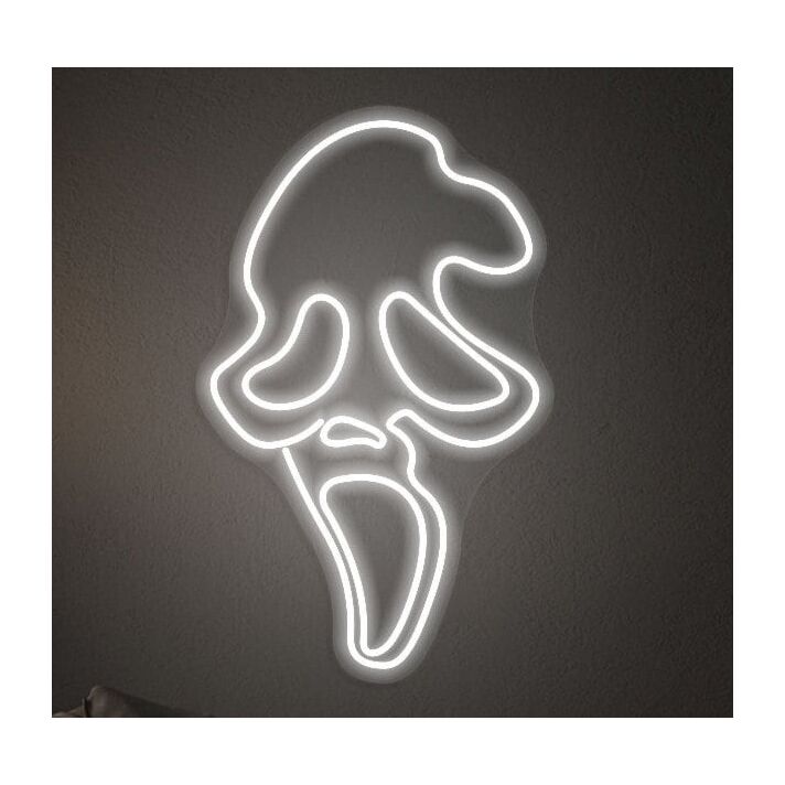 Scream Ghost Halloween Neon Sign