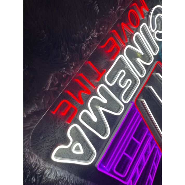 Cinema Movie Time Neon Sign