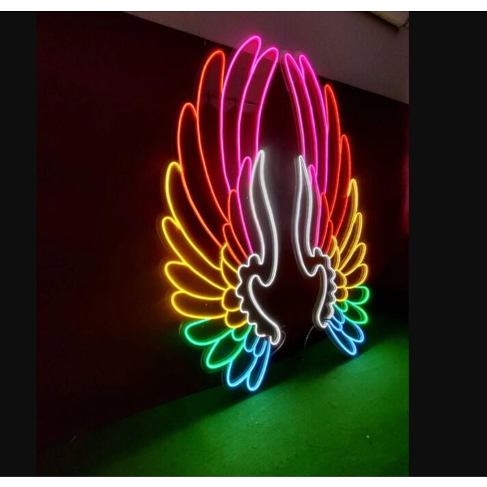 Angel Wings Colorful V2 Neon Sign