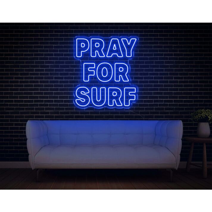 Pray For Surf LED Neon Sign v2
