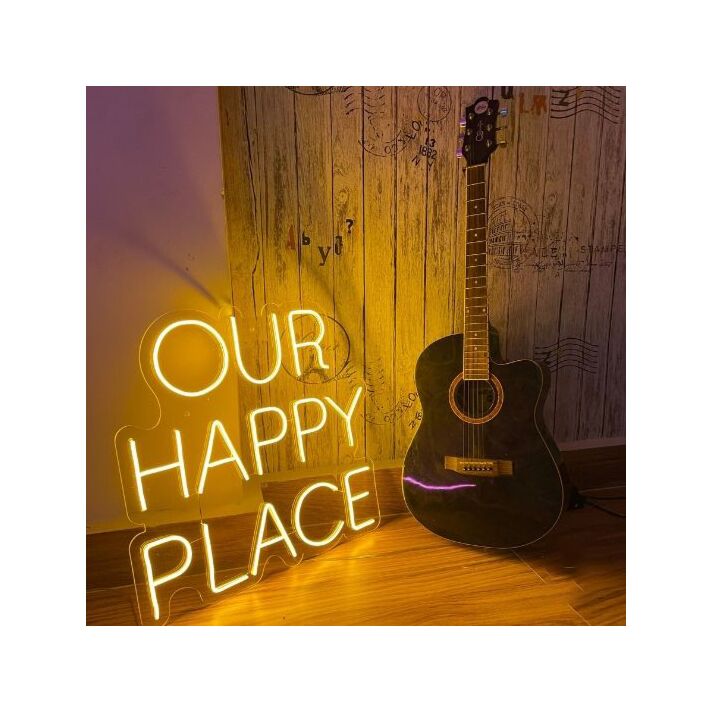 Our Happy Place Neon Sign